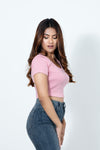 Eira Square Neck Ribbed Crop Top