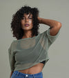 Sheer Mesh Crop Top