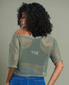 Sheer Mesh Crop Top
