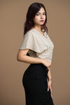 Linen Flutter Fly Crop Blouse