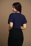 Linen Flutter Fly Crop Blouse