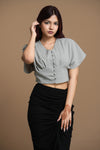 Flutter Fly Crop Blouse