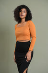 Sara Long Sleeve Rib Crop Top