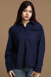 Ladies Oversized Linen Shirt