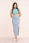 Ribsy Crewneck Crop Top