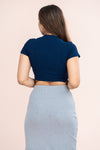Ribsy Crewneck Crop Top